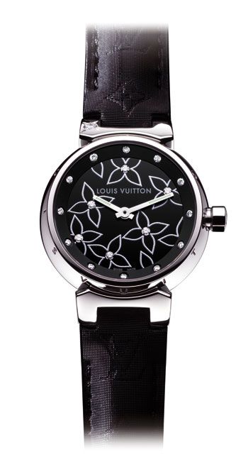Louis Vuitton Tambour, A Black Stainless Steel And Rose Gold