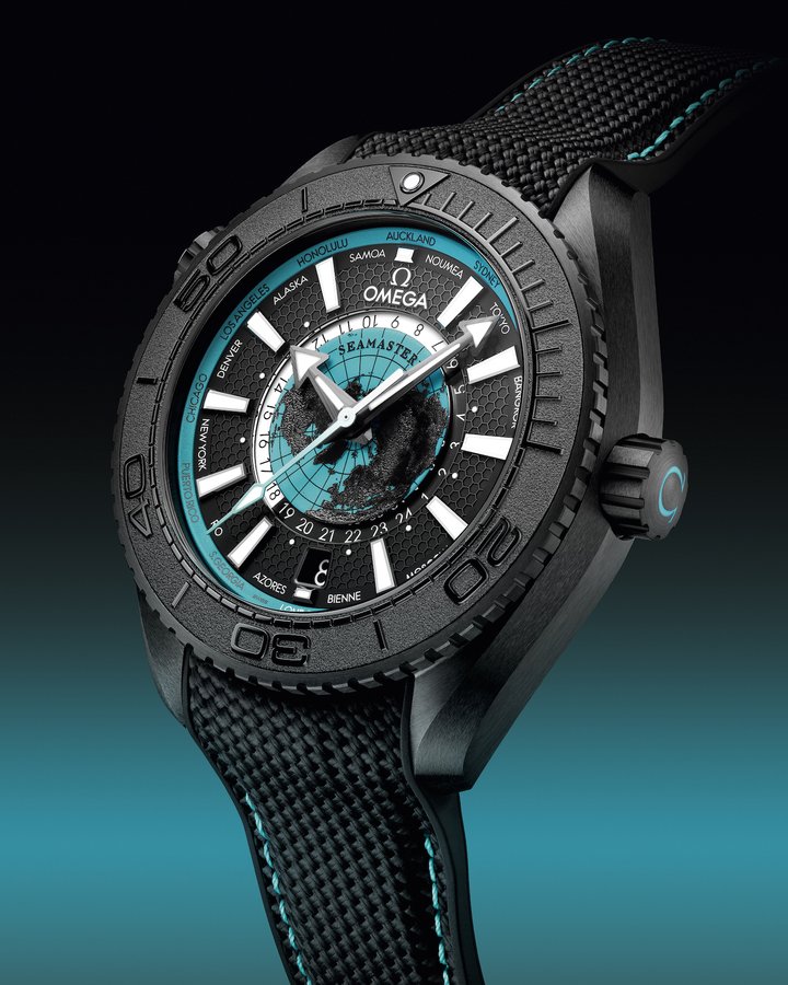 Omega Seamaster Planet Ocean Worldtimer in new ZrO2 ceramic case