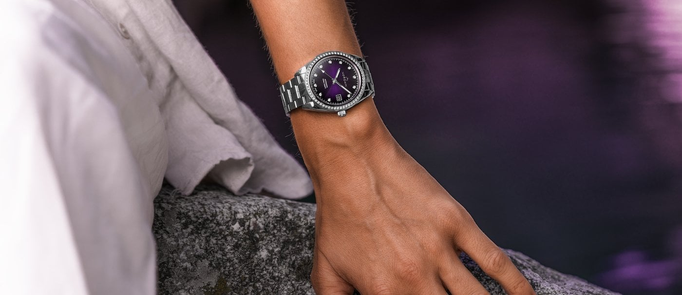 Norqain glams up the Adventure Sport 37mm Purple Gradient