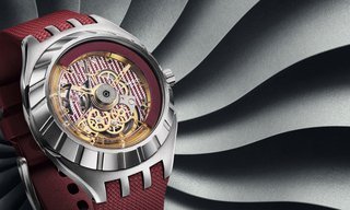 Swatch presents an inverted automatic movement watch