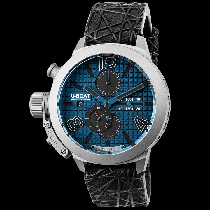 U-Boat Classico Chrono adds a 45 Titanium Tungsten with a waffle dial