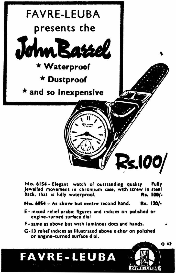 Swiss watches in colonial India