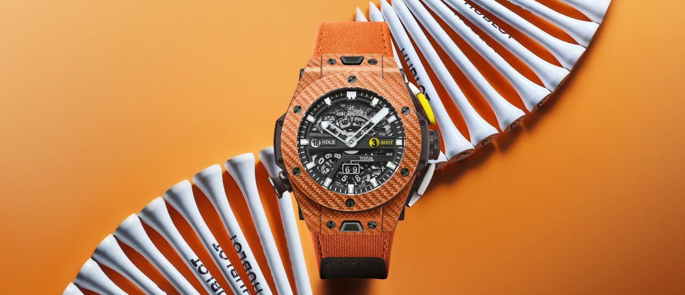 Hublot introduces an Orange Carbon Edition of the Big Bang Unico Golf