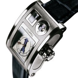 Goldpfeil Jumping Hours and Moon Phases by Vianney Halter