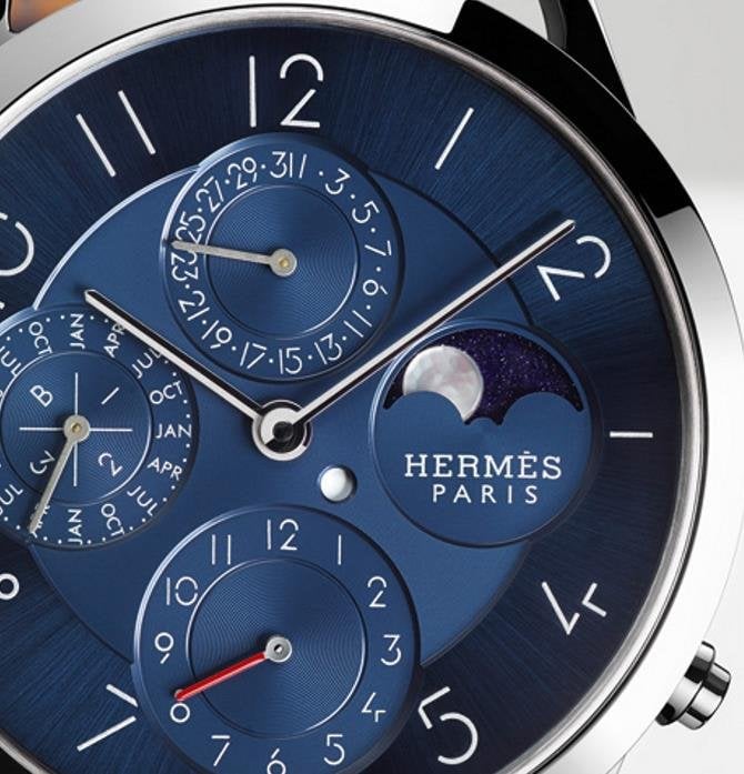 HERMÈS Slim Quantième Perpétuel Platine