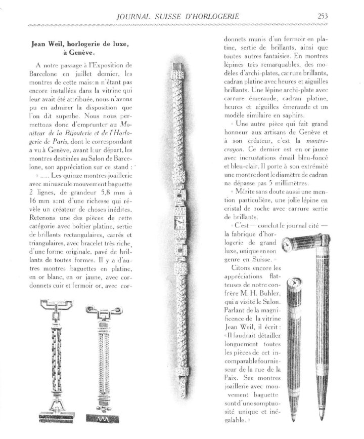 Journal Suisse d'Horlogerie, 1929