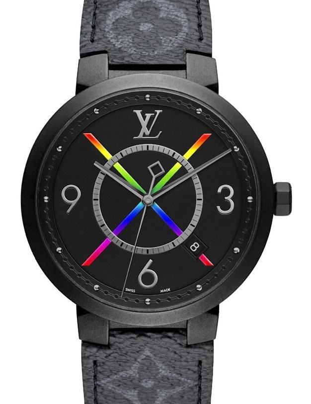 Louis Vuitton Tambour Slim MM Rainbow QA159Z Belt not included for