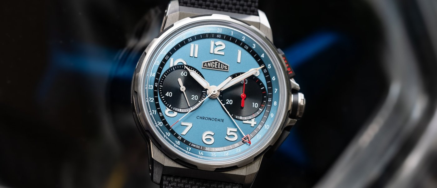 Angelus introduces the Chronodate Titanium Storm Blue Edition