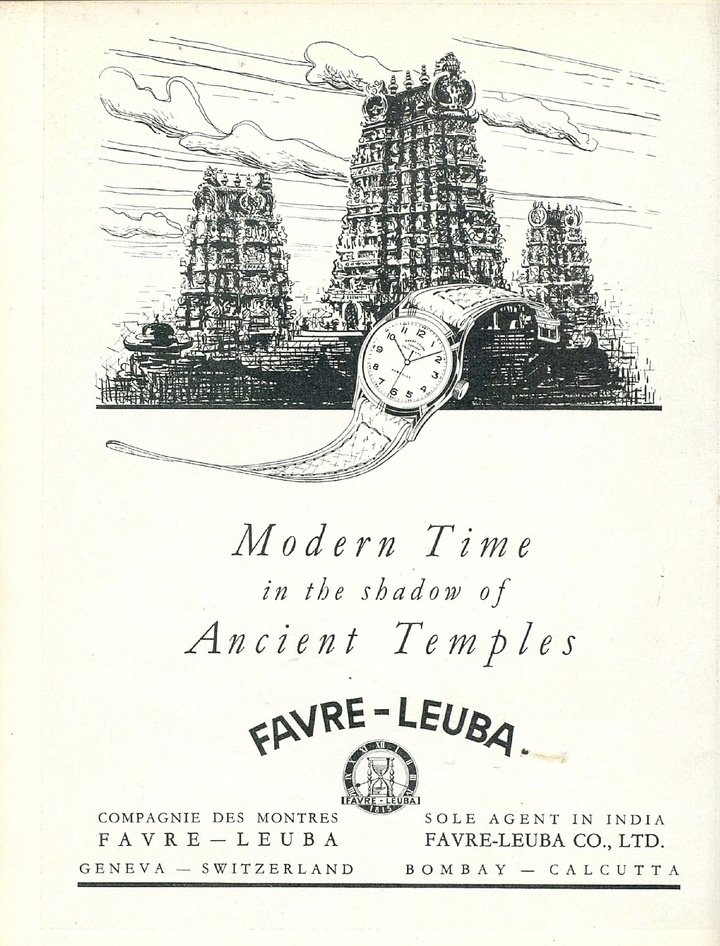 Swiss watches in colonial India