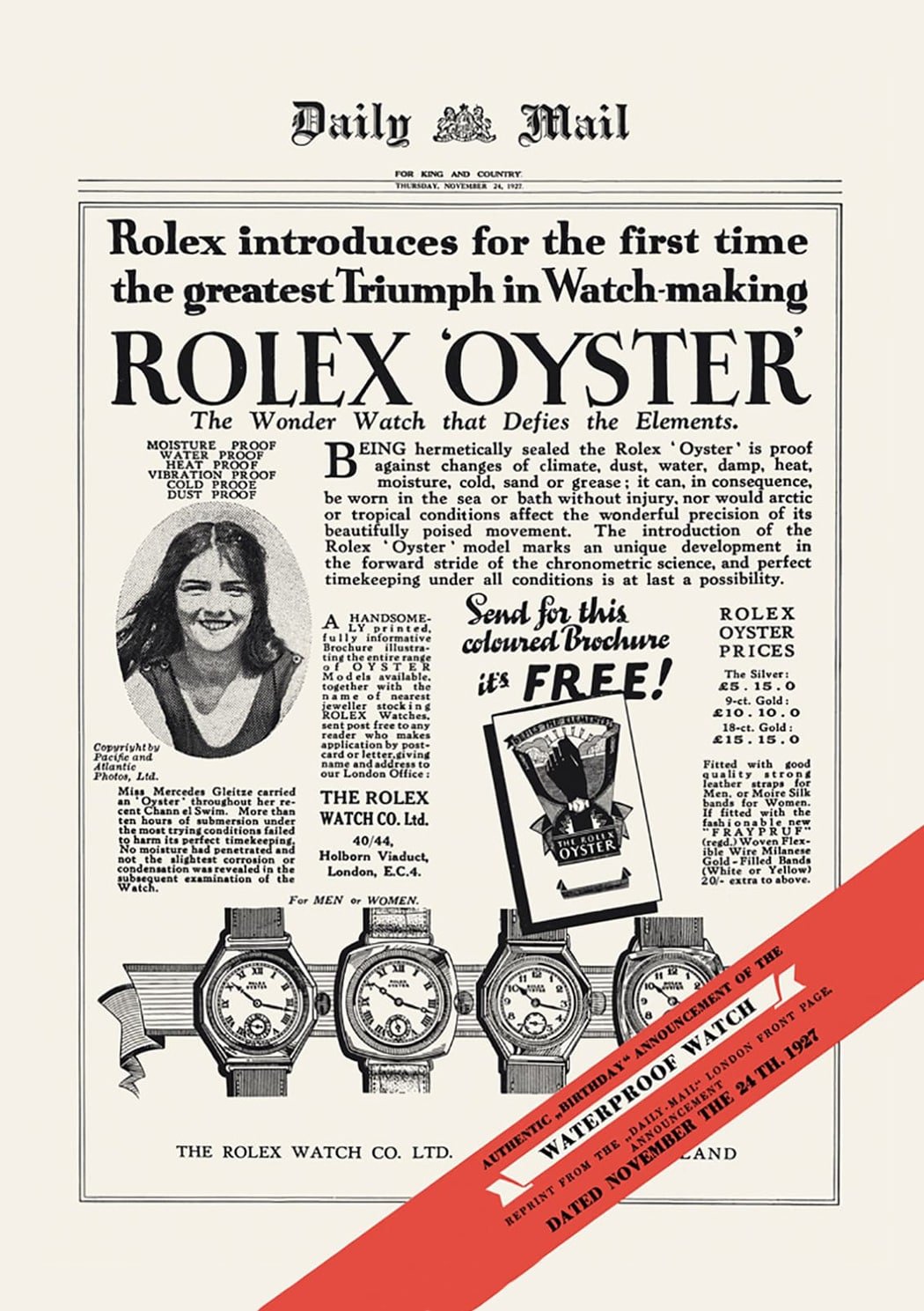 1927 rolex oyster hotsell