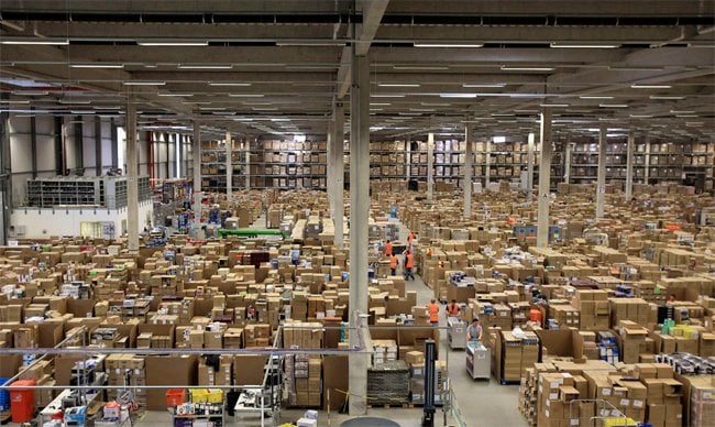 Inside an Amazon fulfillment centre