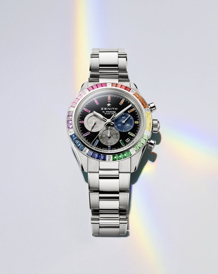 Zenith presents a new rainbow version of its Chronomaster Sport 