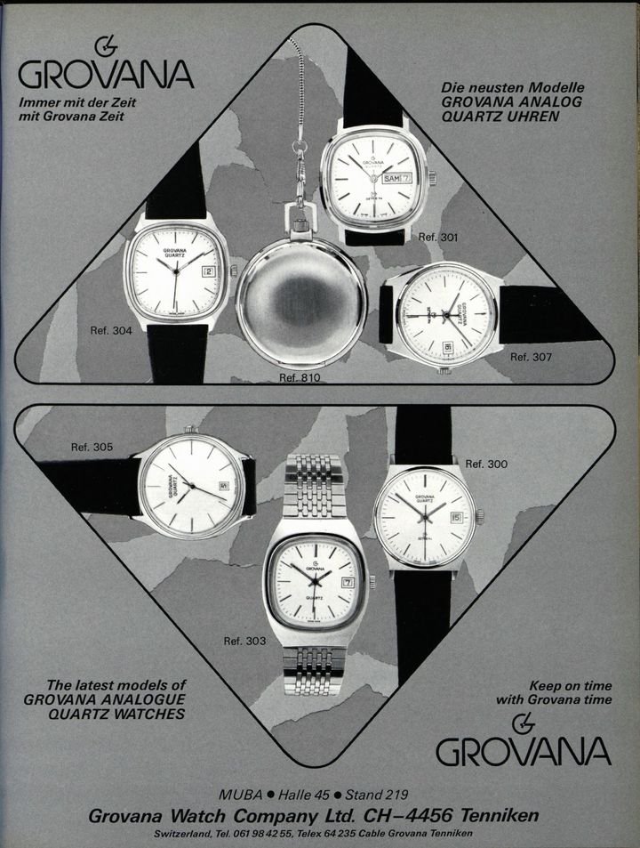 The turning point for the brand came with its decisive adoption of analogue quartz, which remains its core business to this day (1980 archive, the heart of the “quartz crisis”).