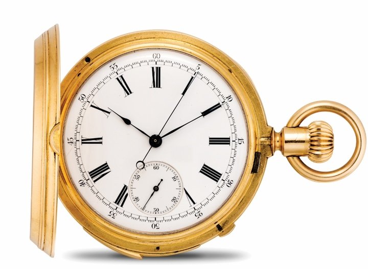 Jamsetji Nusserwanji Tata commissioned this 18ct pink gold Patek Philippe pocket watch.