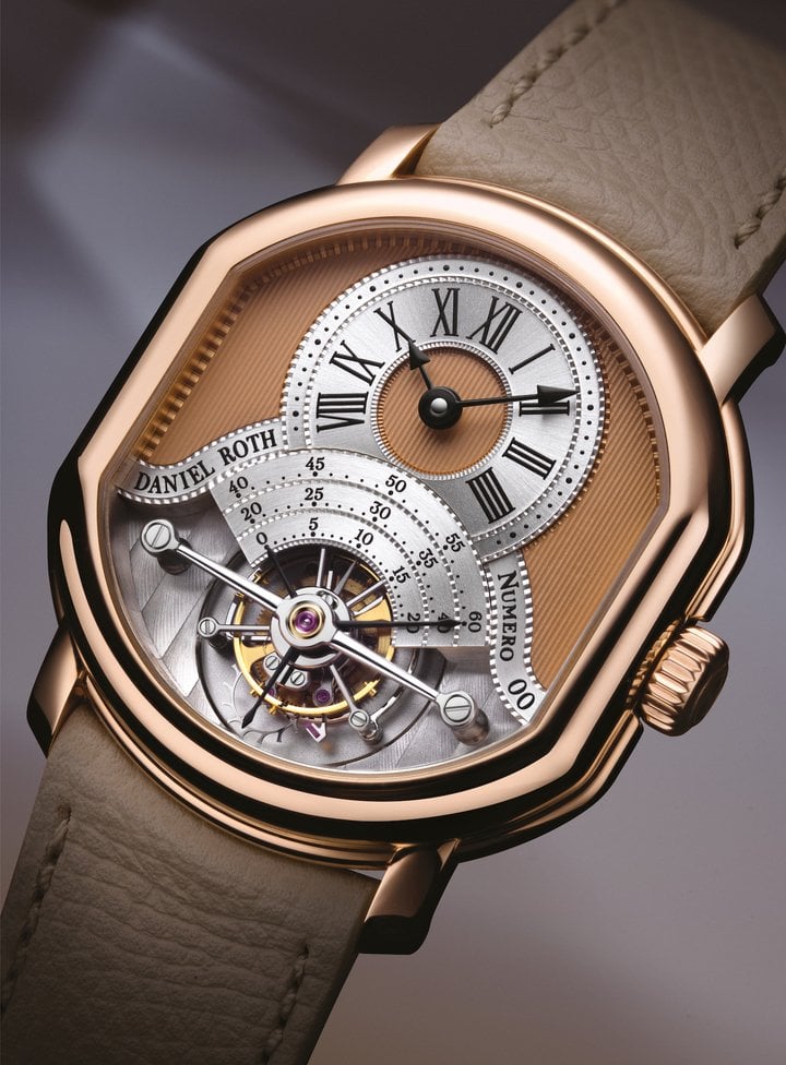 Daniel Roth Tourbillon Rose Gold with a guillochage en ligne dial