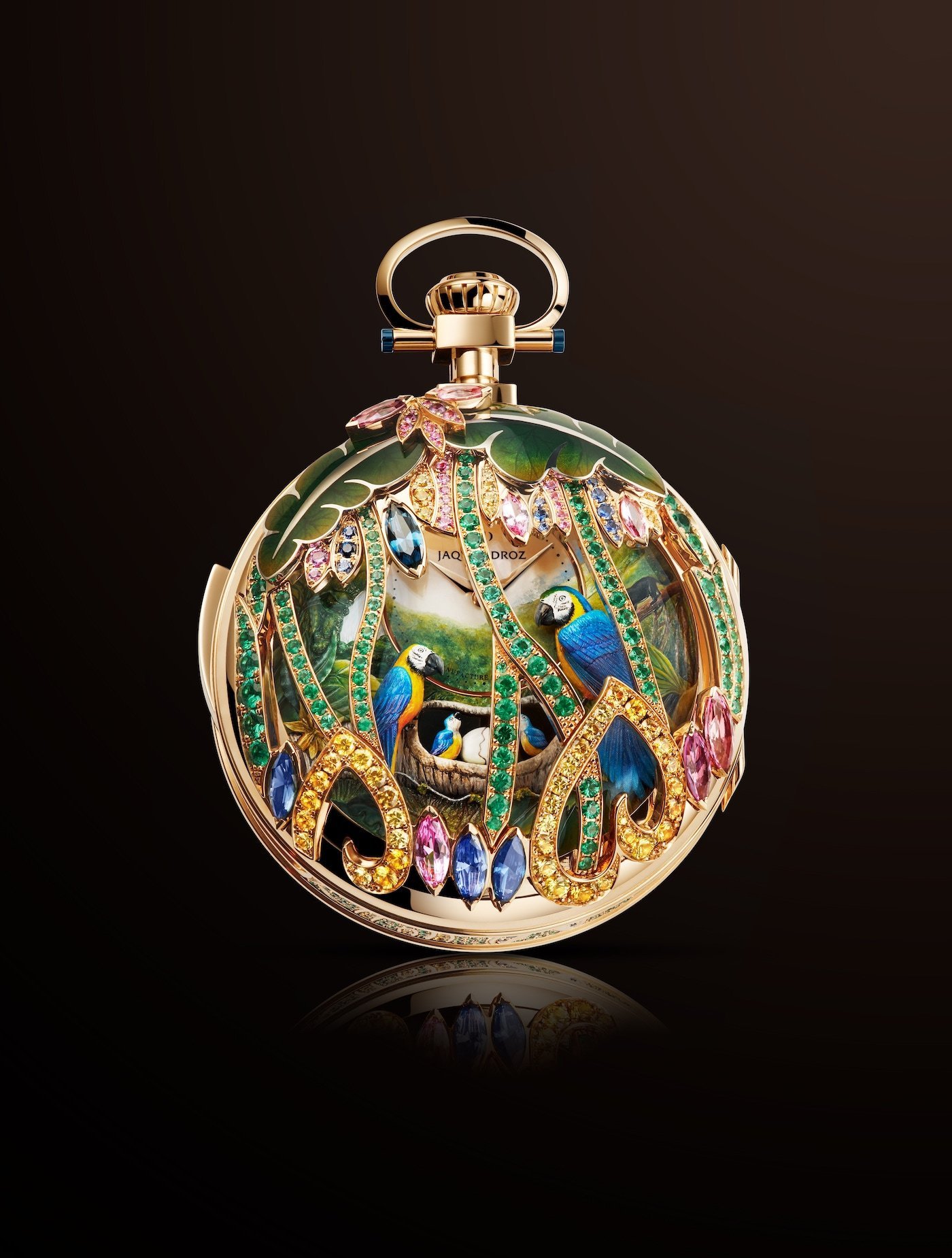 Jaquet Droz Pocket Watch Automaton Parrot Repeater