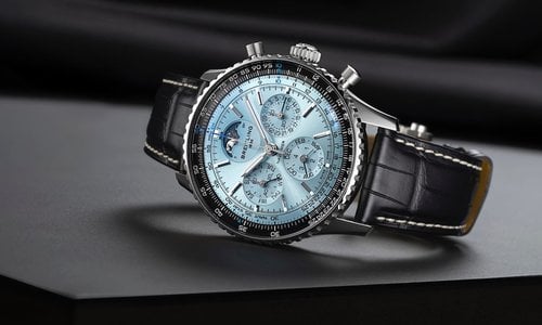 Breitling's new ice-blue Navitimer B19 perpetual calendar chronograph