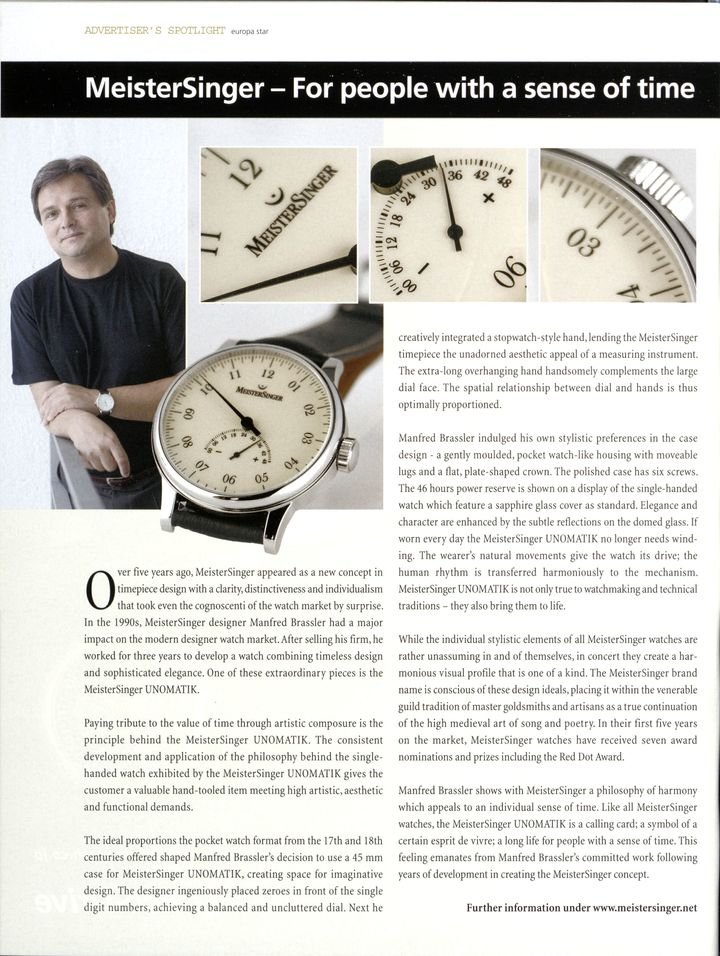 MeisterSinger in a 2007 edition of Europa Star