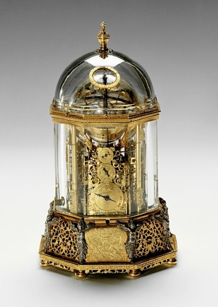 The Wiener Kristall-Globusuhr (Viennese Crystal Clock), built by Jost Bürgi for Emperor Ferdinand II. The mathematician and clockmaker is believed to have devoted the last years of his life to the making of this astronomical complication. Considered his masterwork, it is now on display at the Kunsthistorisches Museum in Vienna, Austria.