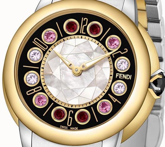 Fendi watch clearance with rotating gemstones