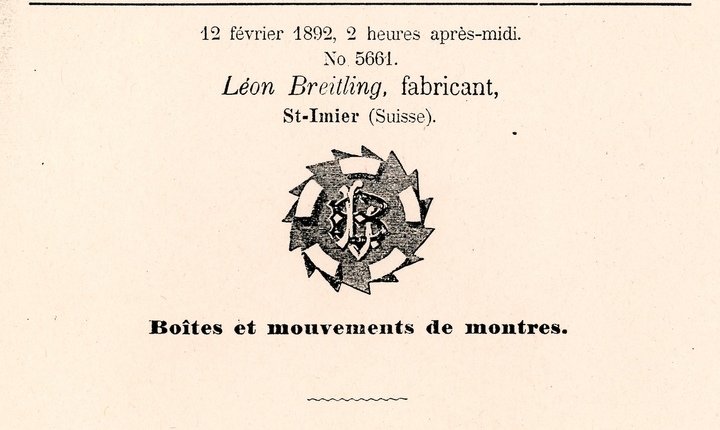 Léon Breitling's original “column wheel” logo.