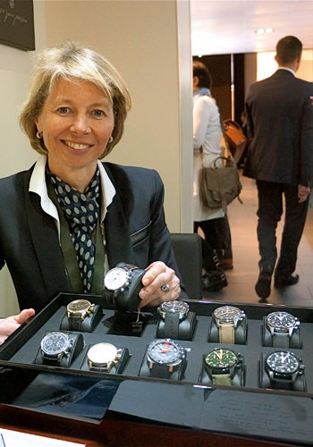 Aletta Stas, Alpina's Co-founder with the latest Alpina Collection.