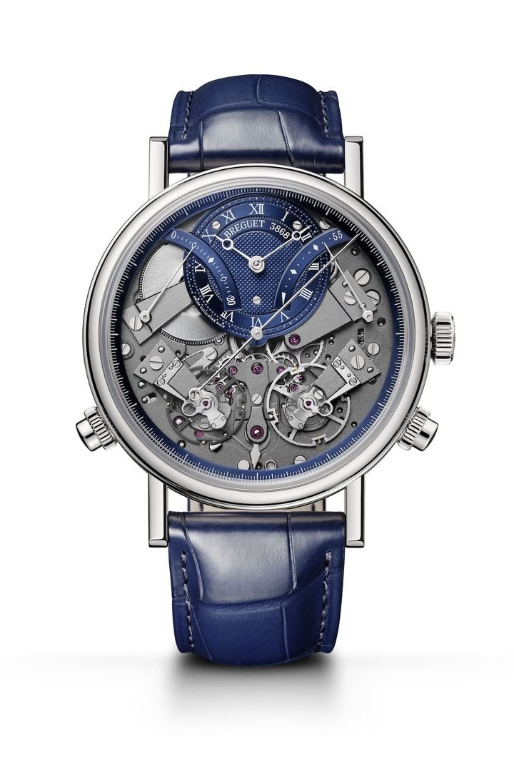 “Breguet Blue” adorns the Tradition Chronographe Indépendant 7077