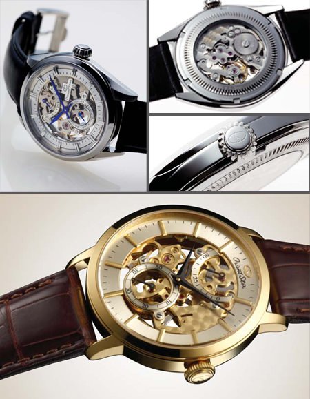 Above: Orient Star “Skeleton” - Below: Orient Star “Vintage Skeleton Limited Edition” both by Orient