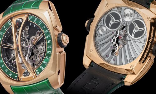 Cyrus Klepcys Vertical Skeleton Tourbillon Malachite in two pieces only