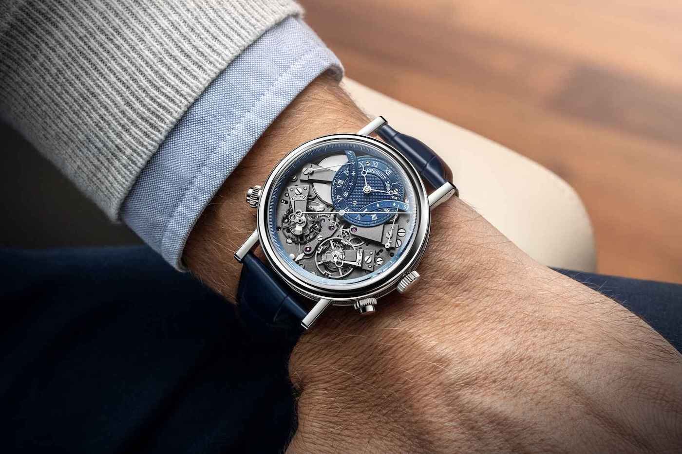 “Breguet Blue” adorns the Tradition Chronographe Indépendant 7077