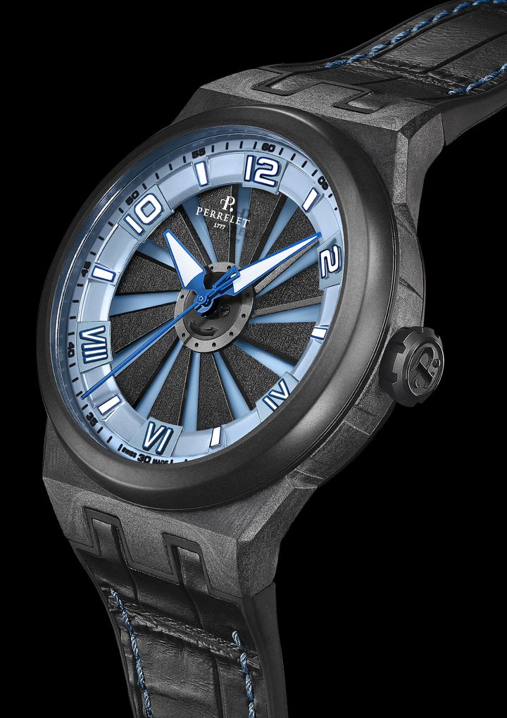 Perrelet welcomes Turbine Ice Blue in carbon and titanium