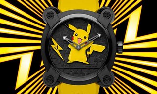 Romain Jerome plays with Pokémon