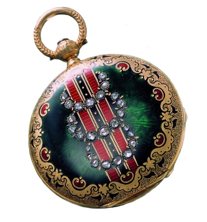 Tissot pendant watch made for the American market, 1858. Signed Ch. F. Tissot & Son, Locle. Tissot Museum.