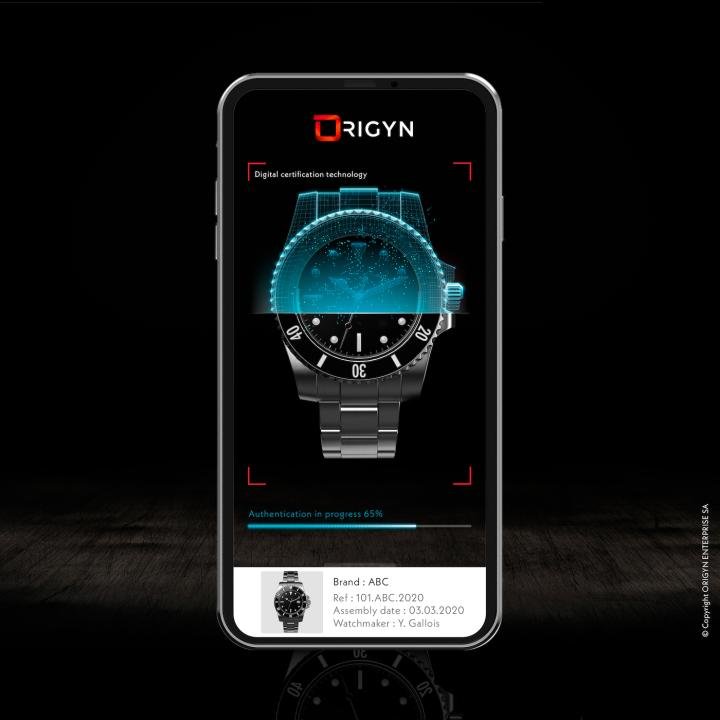 Premium Photo | Digital smart watch with biometric functions on screen  against abstract background