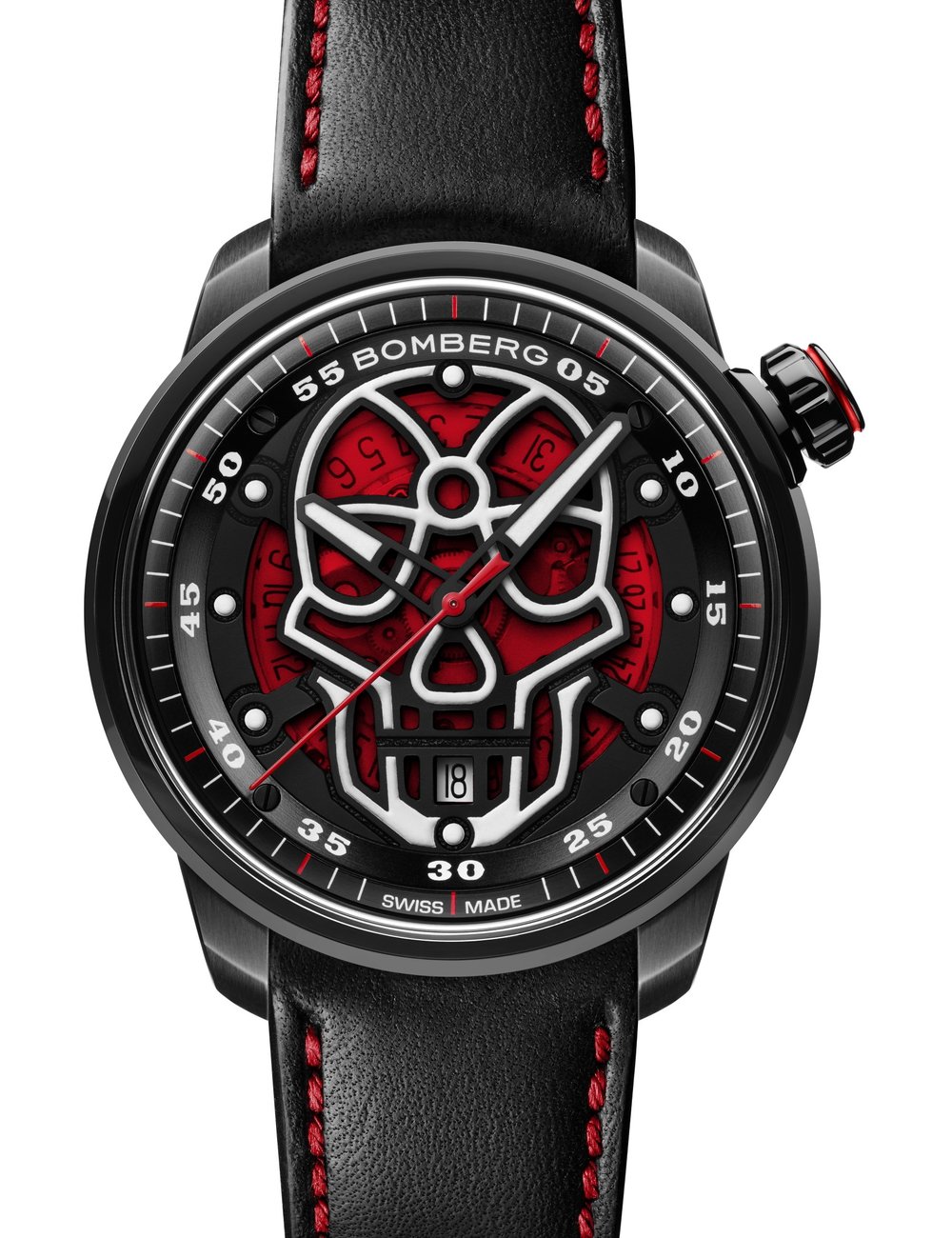 bomberg skull watch