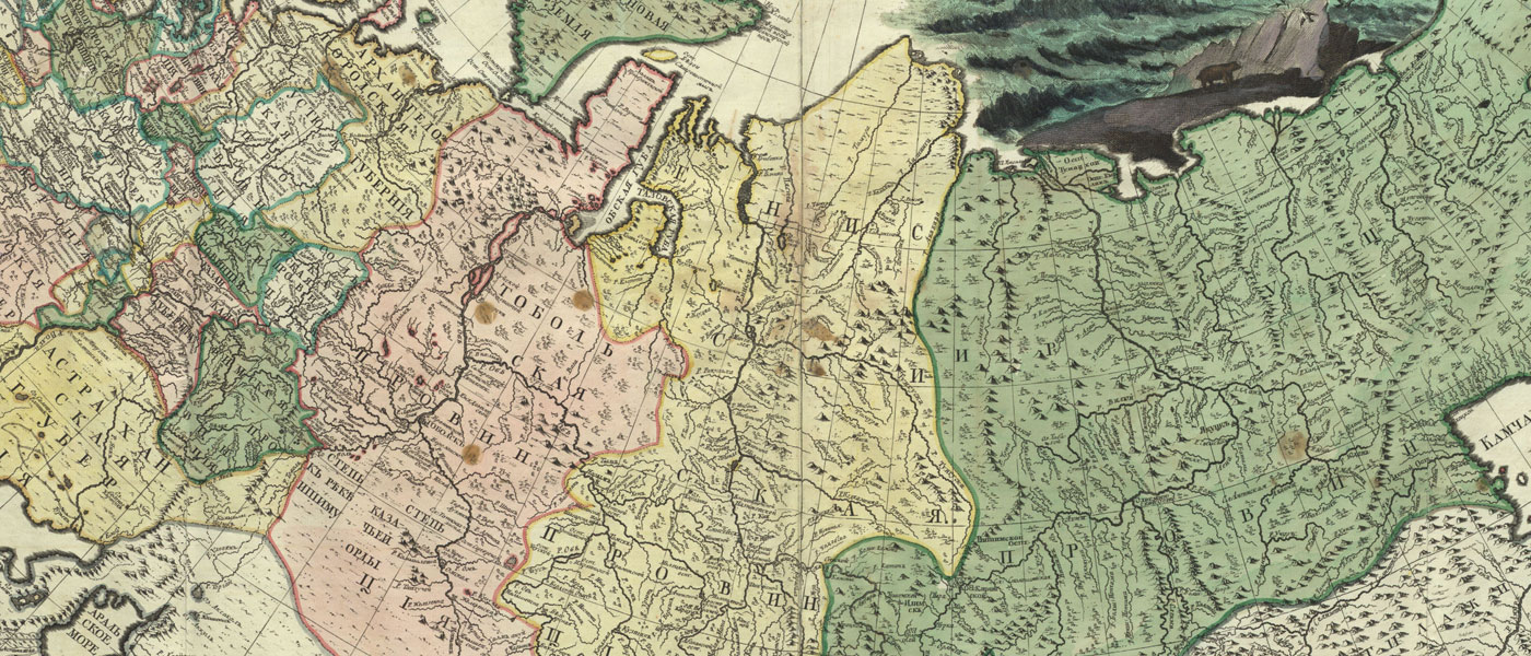 Карта российской империи 1745