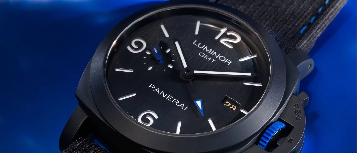 panerai luminor gmt bucherer blue